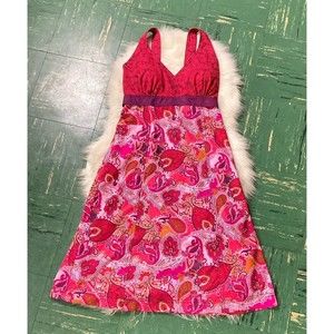 Athleta Halter Dress Womens Sz 2 Pack Everywhere Grenadine w/ Pockets Beachy